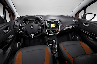 Gli interni del SUV crossover Renault Captur