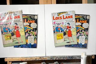 lois lane superman silver age comic book books trompe loeil realism painting paintings