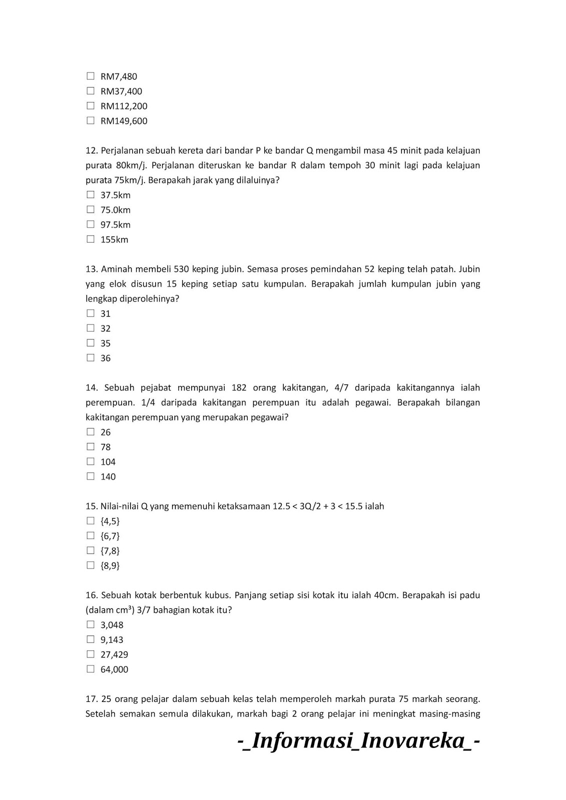 Contoh Soalan Penolong Jurutera JA29 (JPS) 2019 