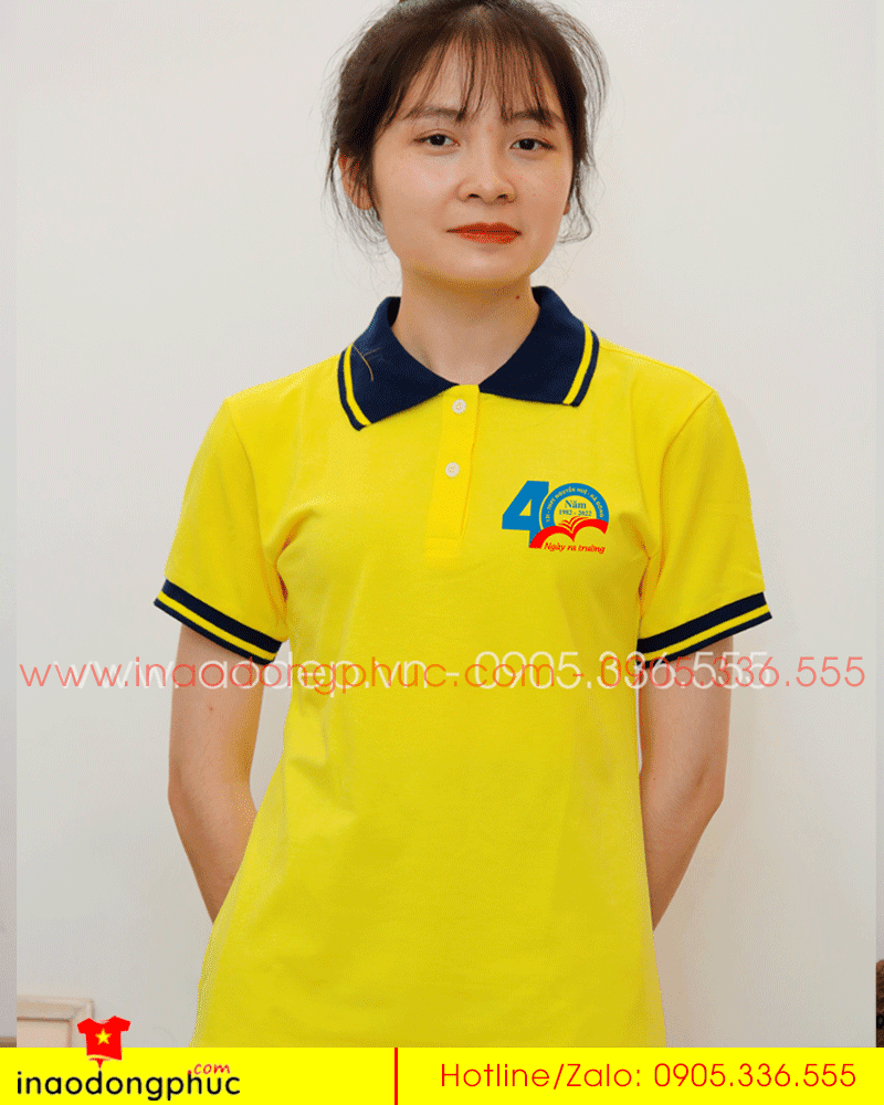 In áo phông Lớp 12I trường THPT Nguyễn Huệ kỉ niệm 40 năm
