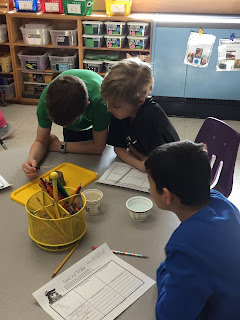 Picture two of students doing an erosion experiment