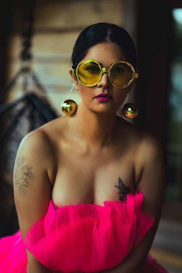 Actress Aabha Paul Latest Hot Cleavage Stills