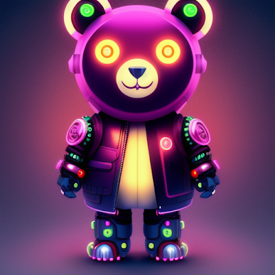 Cute Cyberpunk Bear (3)