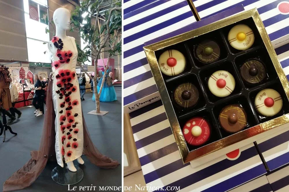 Robe en chocolat du styliste Angélique Godey et le chocolatier Vincent Guerlais