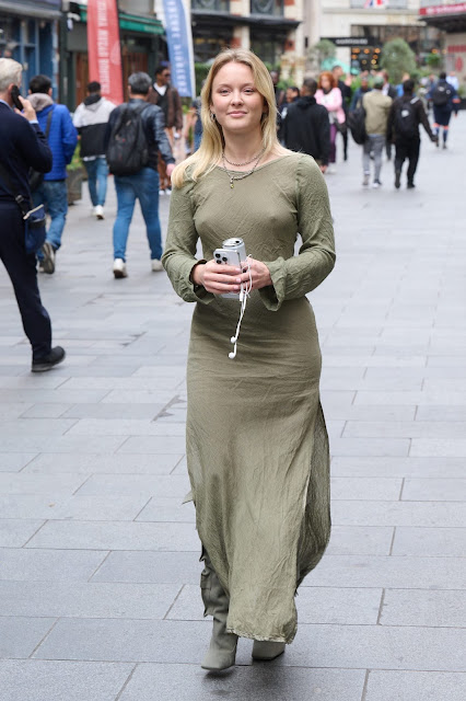 Zara Larsson Braless Leaving the Global Radio Studios in London