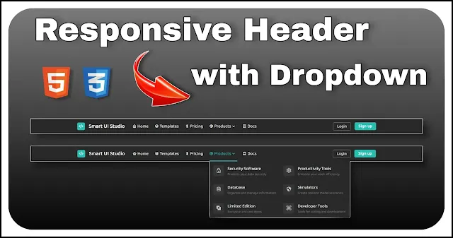Build-a-Responsive-Header-with-dropdown-menu-using-HTML-and-CSS