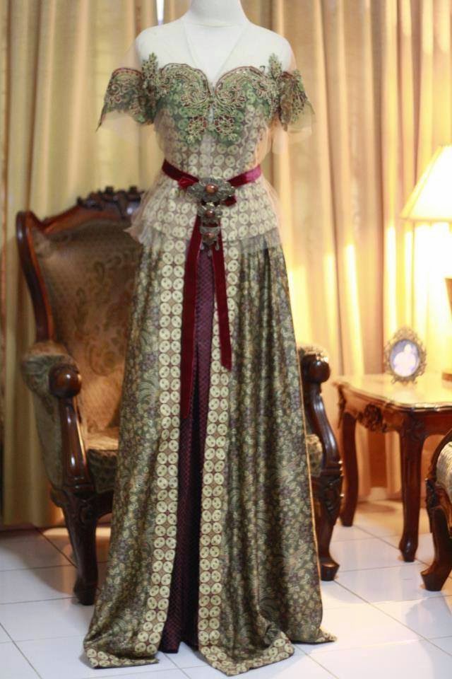 model kebaya terbaru untuk ibu ibu model gaun  pesta batik 