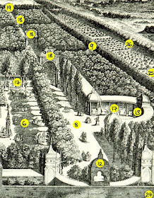 Vauxhall Gardens from an engraving dated 1751  from South London by W Besant (1899) - far right section