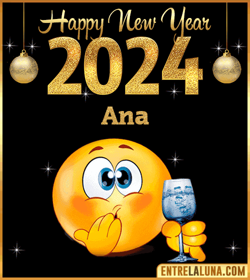 Gif wishes Happy New Year 2024 animated Ana