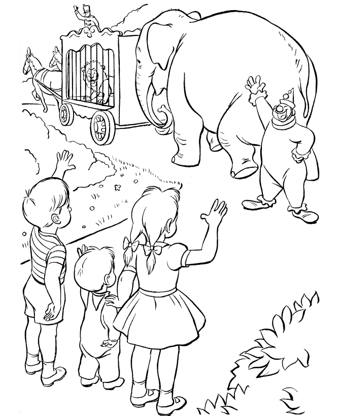 Printable Coloring Book Pages Circus