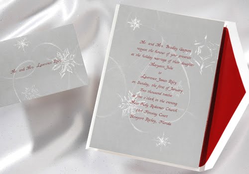 This invitation is perfect for your winter wedding