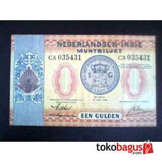 Uang Kuno 1 Gulden Seri Munbiljet 1940