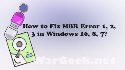 How to Fix MBR Error 1, 2, 3 in Windows 10, 8, 7?