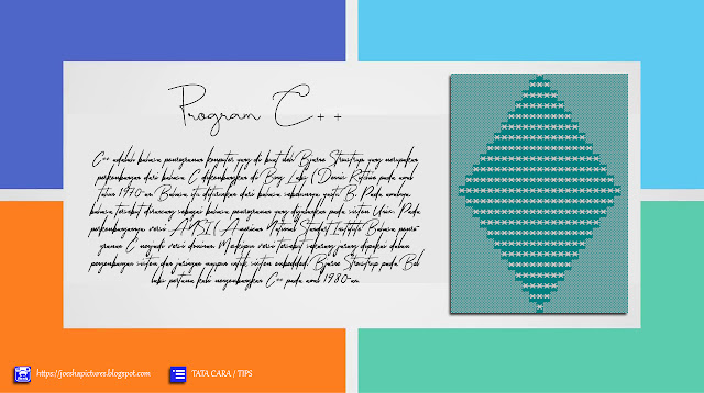 Tutorial Pemrograman C++: Membuat Program Tampilan Diamond / Berlian Dari Deret Bilangan Ganjil
