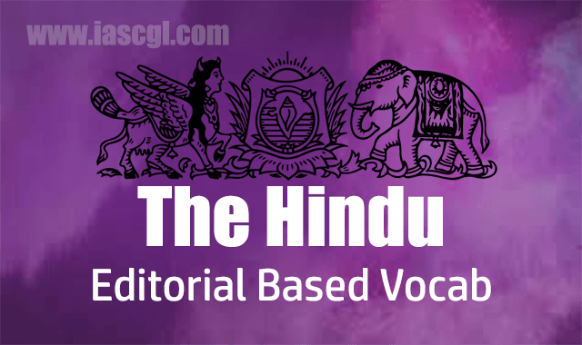 The Hindu Vocab 23 August 2018