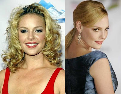 best celebrity hairstyles Katherine Heigl curly and straight long hairstyles