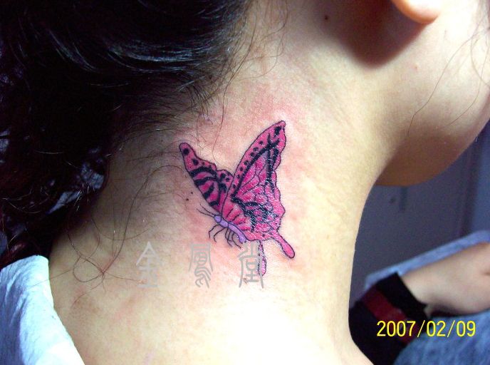  butterfly tattoo, which has a different wing color? Probably never.