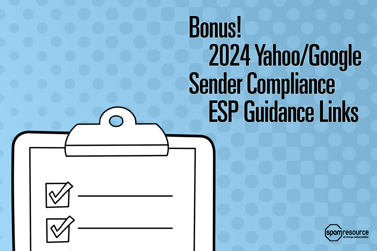 Bonus: Email Service Provider and Newsletter Platform Yahoo / Google Compliance Links