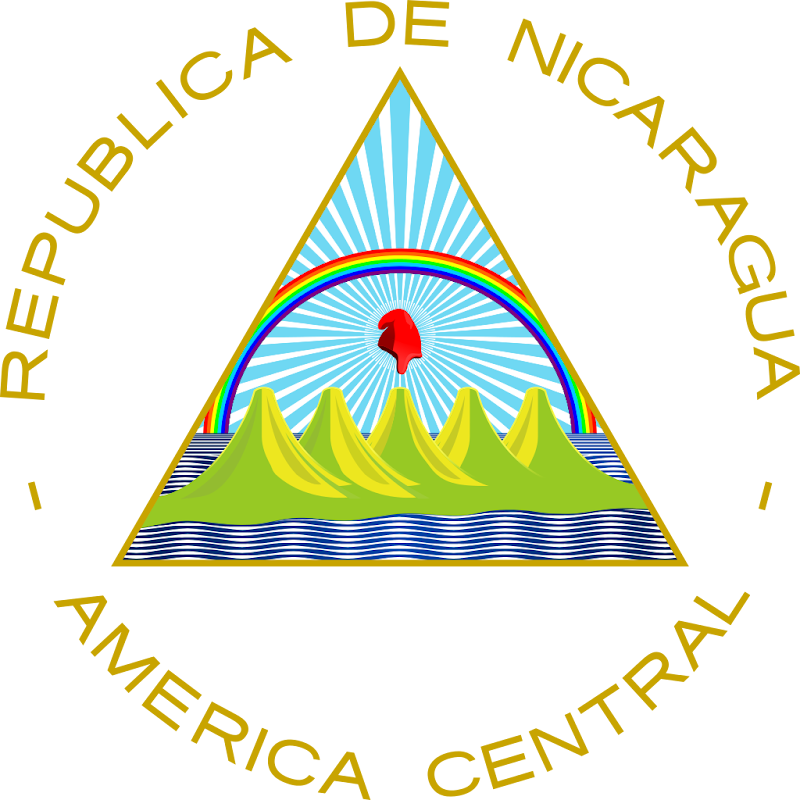 Logo Gambar Lambang Simbol Negara Nikaragua PNG JPG ukuran 800 px