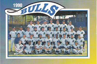 1990 Durham Bulls team photo card