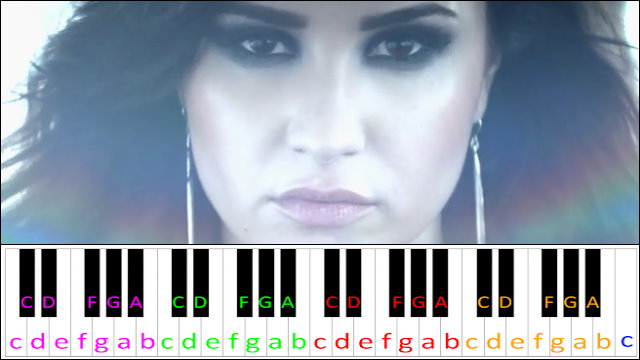 Heart Attack by Demi Lovato Piano / Keyboard Easy Letter Notes for Beginners