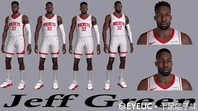 NBA 2K24 Jeff Green Cyberface Update (2 Hairstyles)