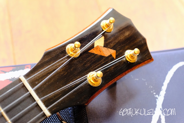 The Rebel Cheesecake Super Concert Ukulele headstock