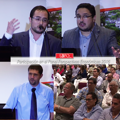 Panel Perspectivas Económicas 2016, con la participación de Santiago J. Bucaram, Santiago José Gangotena, y Sebastián Oleas.