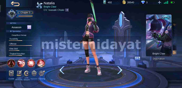 Script Skin Special Natalia Esport Girl Mobile Legends