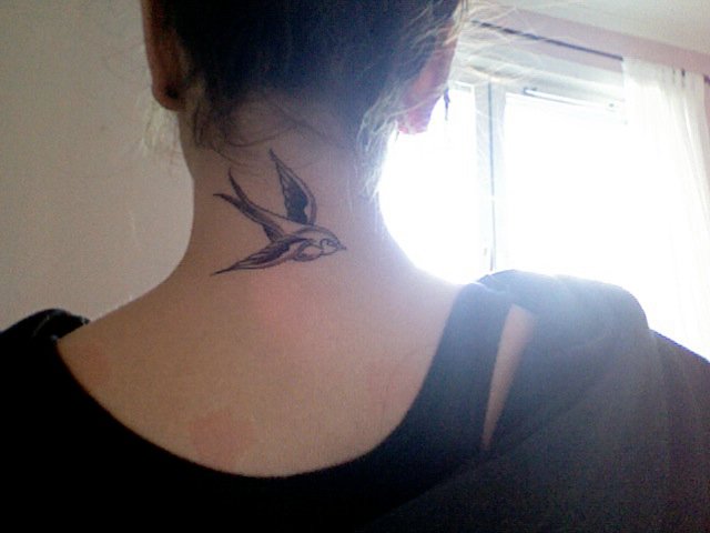 Birds Neck Tattoos