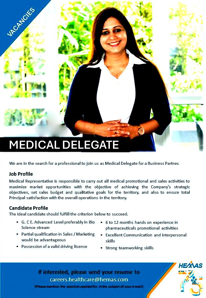 Medical Rep Vacancies In Sri Lanka 2023/24