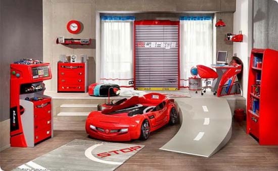 DORMITORIO INFANTIL PARA NIÑOS QUE LES GUNTAN LOS CARROS - CAR BEDROOM