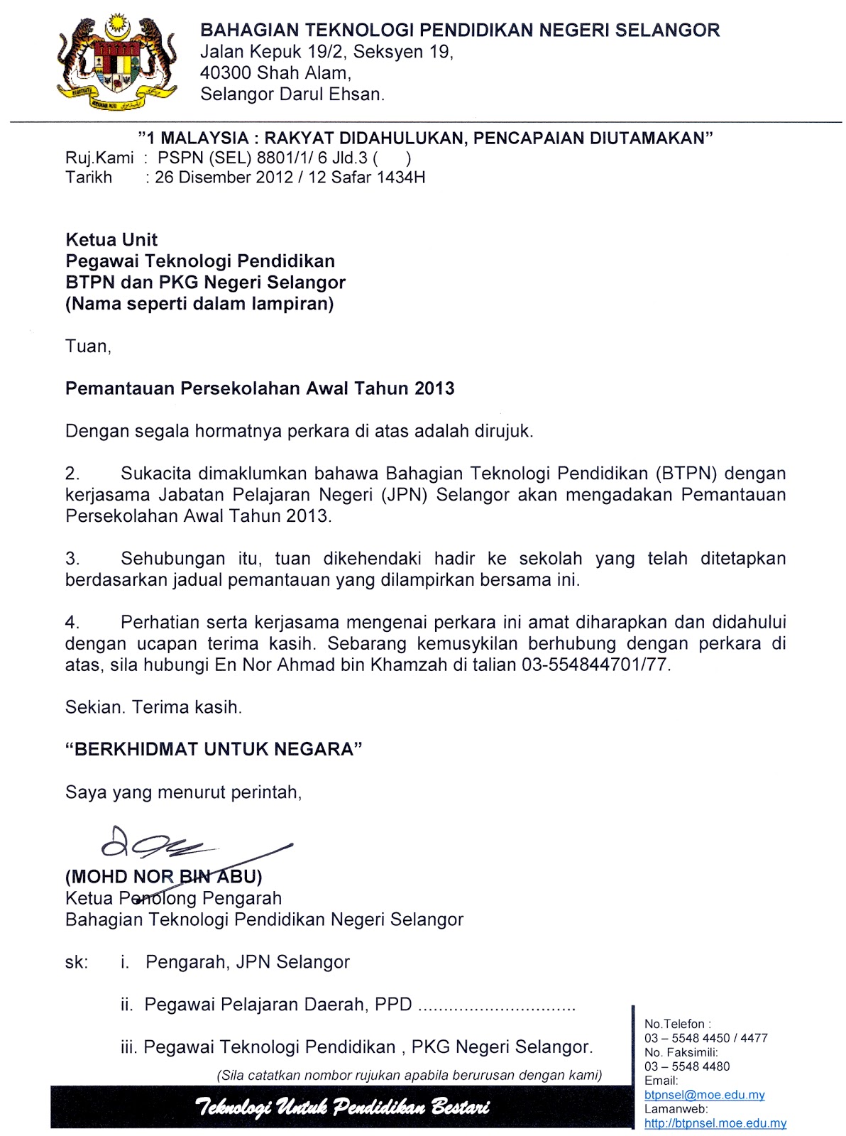 Contoh Surat Kiriman Rasmi Format Pmr - Cara Ku Mu