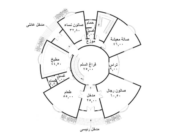 مخطط دور ارضي floor plan