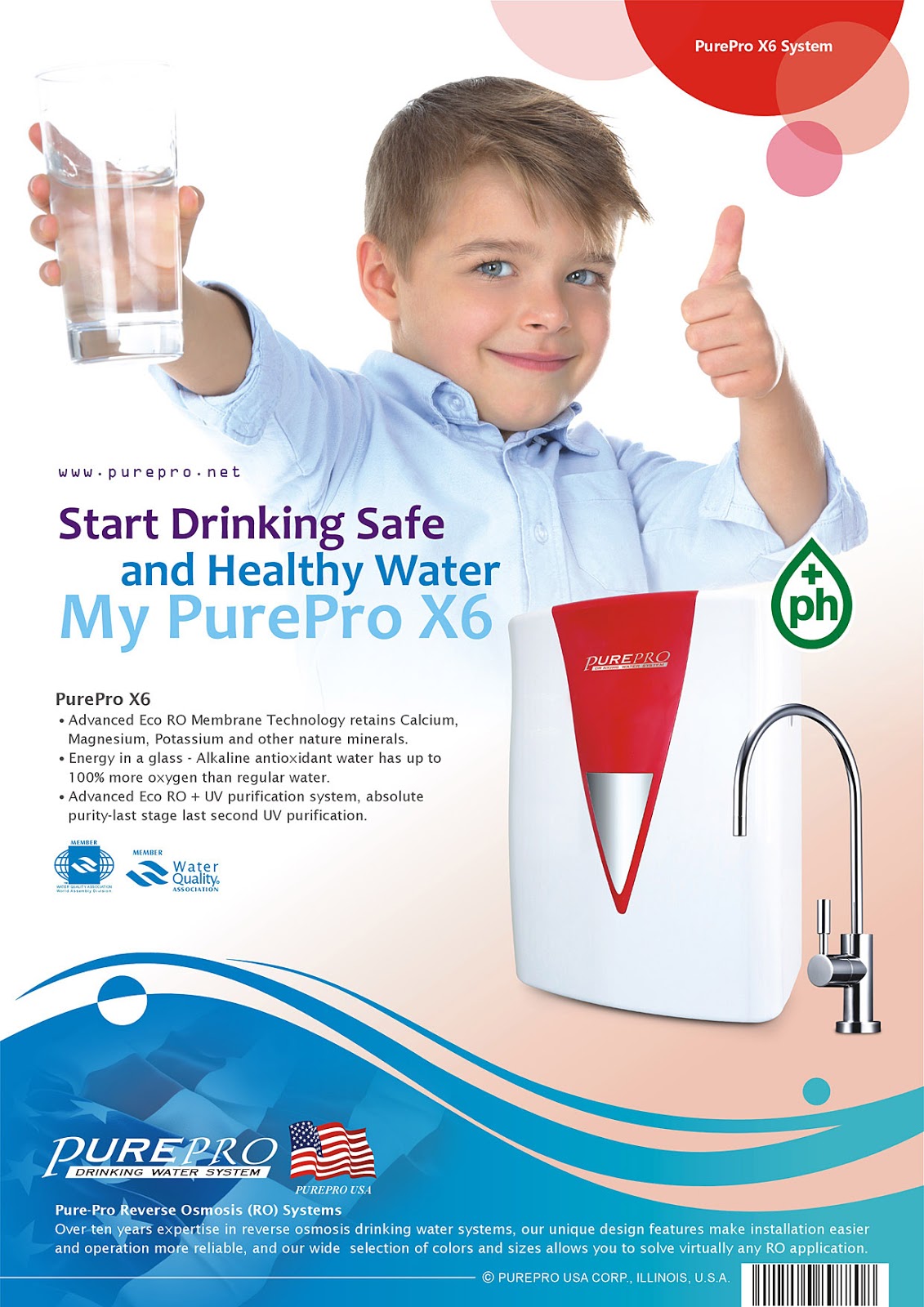 PurePro® X6 : My Pure Water, My PurePro X6, Alkaline Ultraviolet Reverse Osmosis System