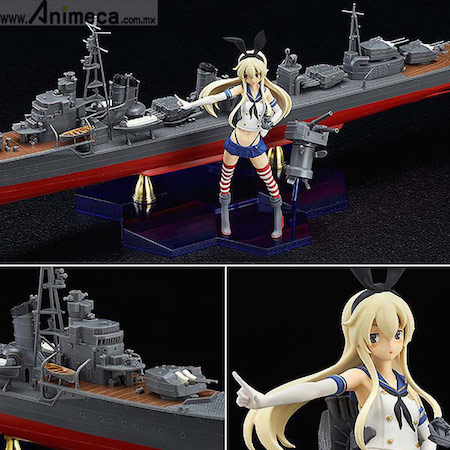 Modelo Plástico Destroyer x Kanmusu Shimakaze 1/350 & 1/20 PLAMAX KC-01 Kantai Collection KanColle Max Factory