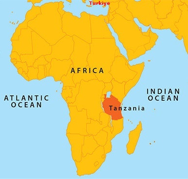Tanzanya Nerede Harita