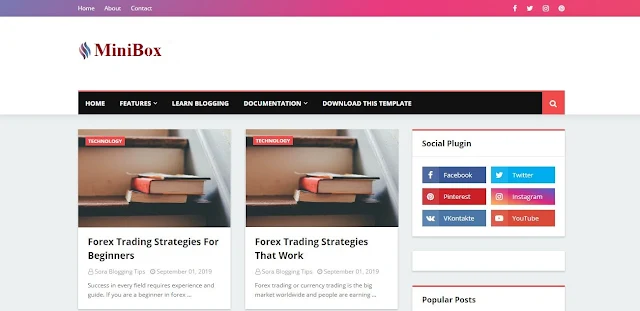 MiniBox Responsive Blogger Template