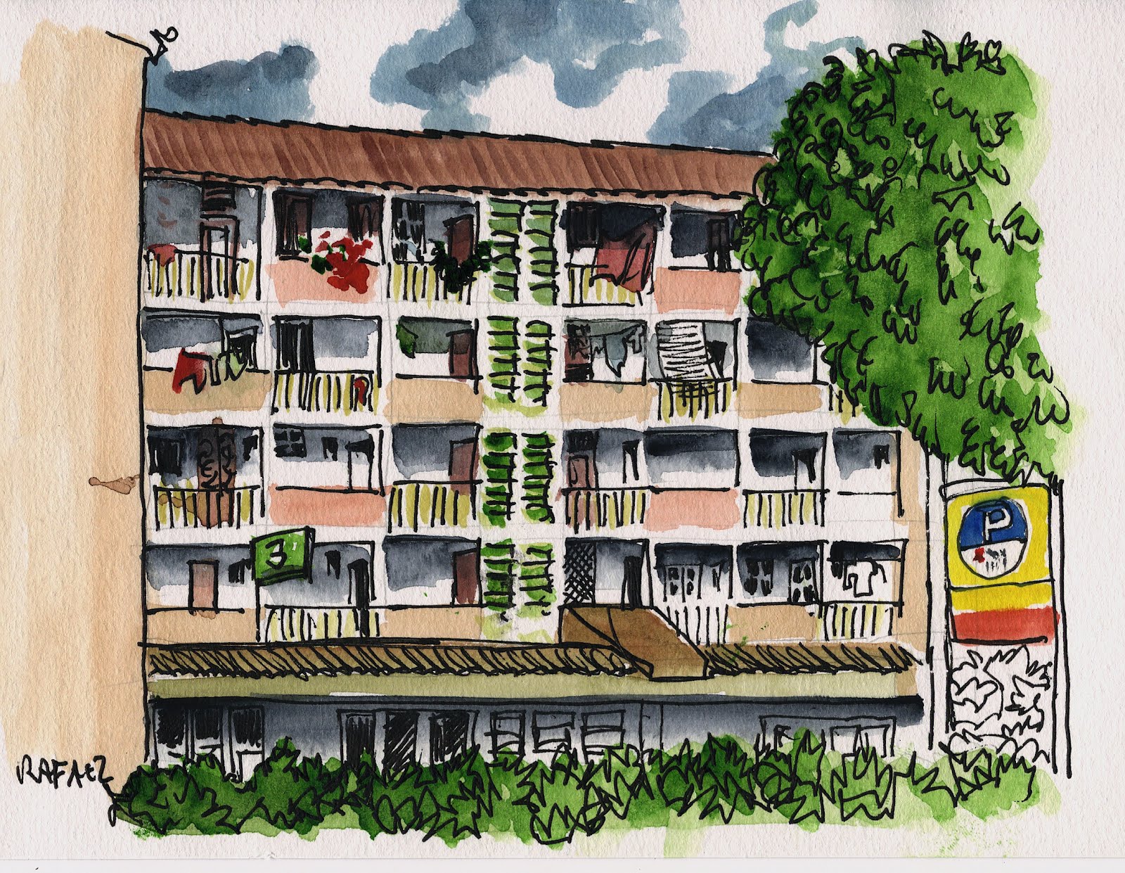 Urban Sketchers Singapore Sketching at Siglap