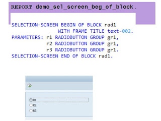 selection screen Boxes