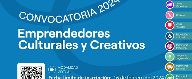 Convocatoria emprendedores culturales y creativos 2024