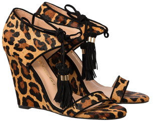 Luiza Barcelos Inverno 2015 Coleção Singular sandália em pelo leopardo modelo anabela