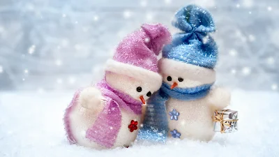 Download Wallpaper Cute Christmas Snowman, Hd, 4k Images.