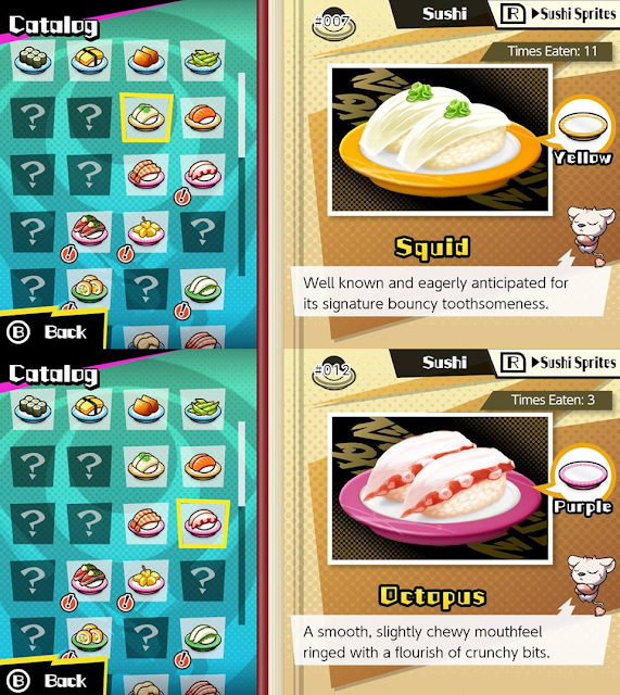 Sushi Striker The Way of Sushido squid octopus catalog