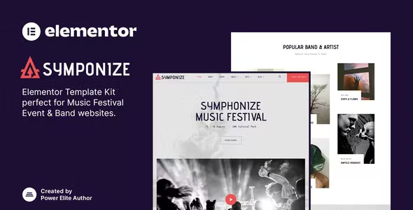 Music Festival Event & Band Elementor Template Kit