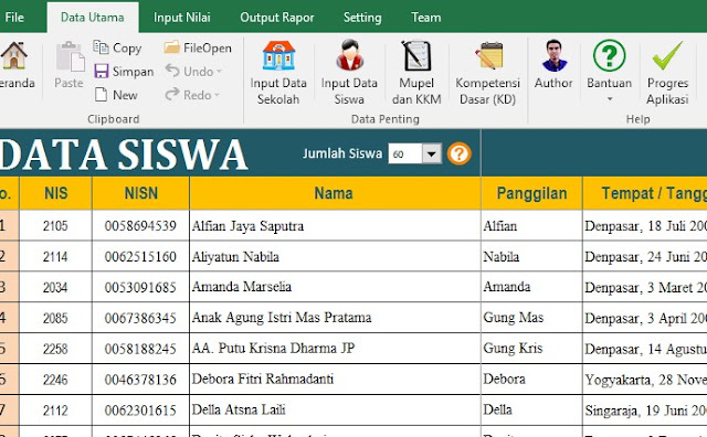 Aplikasi Penilaian dan Raport Kurikulum 2013 Revisi Tahun 2017 SD