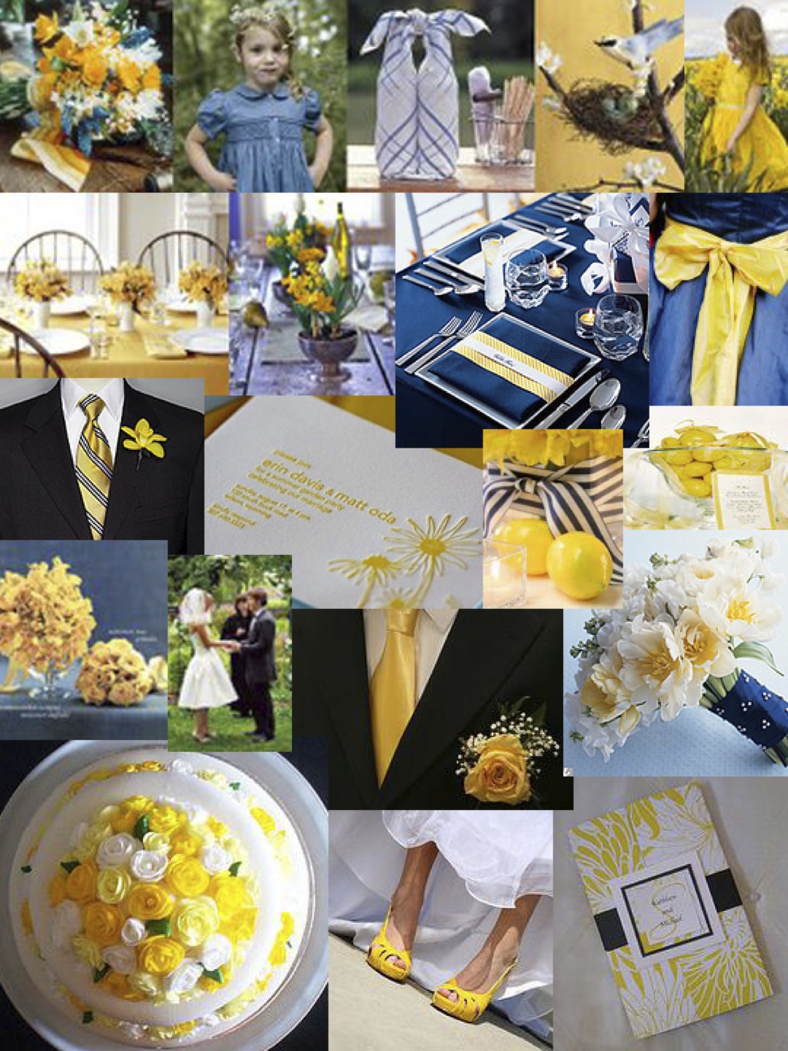 Blue And Yellow Weddings The