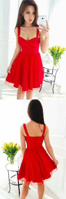 Red short prom dress 