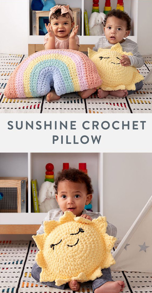 Sunshine Crochet Pillow - Free Pattern 