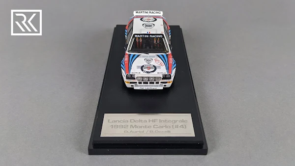 Zdjęcie modelu 1:43 HPI Racing Lancia Delta HF Integrale Evoluzione, Didier Auriol / Bernard Occeli, Winner Rallye Monte-Carlo 1992